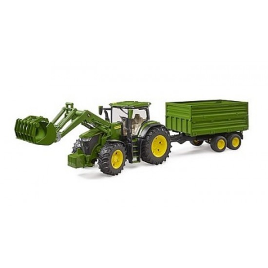 TRACTEUR JOHN DEERE AVEC PELLE ET TRAILER