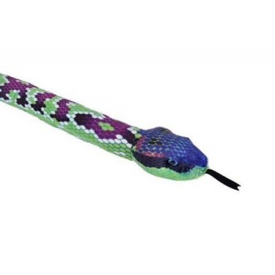 PELUCHE SERPENT VERT MAUVE 54