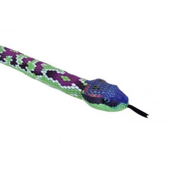 PELUCHE SERPENT VERT MAUVE 54