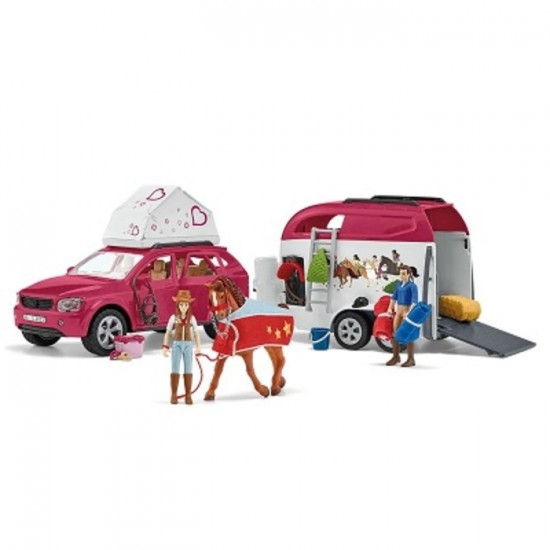 AVENTURE A CHEVAL AVEC VOITURE ET TRAILER