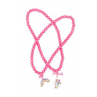 COLLIER MEILLEURE AMIE LICORNE ARC-EN-CIEL