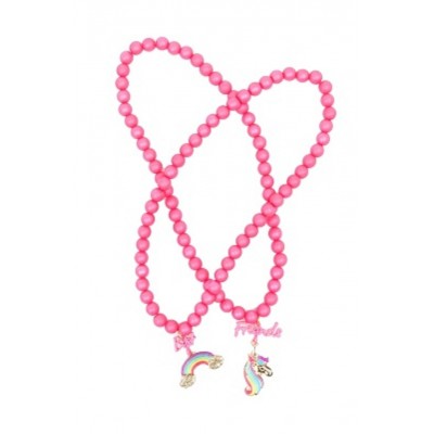 COLLIER MEILLEURE AMIE LICORNE ARC-EN-CIEL