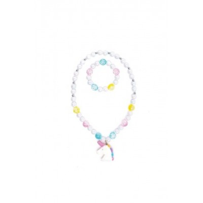 COLLIER ET BRACELET BLANCS LICORNE