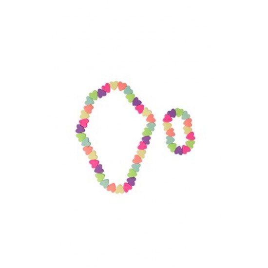 COLLIER ET BRACELET COEUR SUCRE