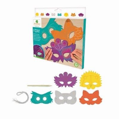 POCHETTE SCRATCH 5 MASQUES ANIMAUX