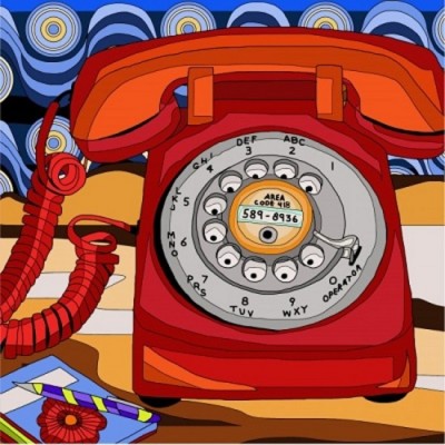 TOILE DIAMANT / TELEPHONE ROUGE