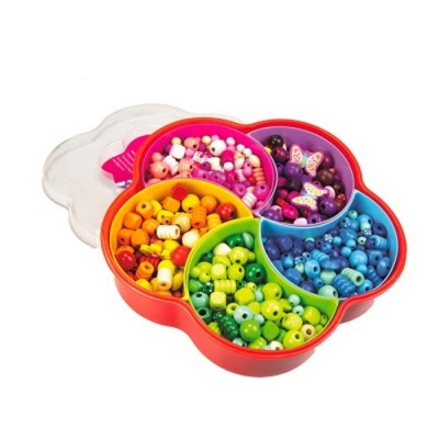 FARANDOLE DE FLEURS PERLES BOIS