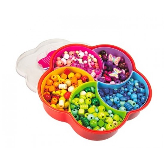FARANDOLE DE FLEURS PERLES BOIS