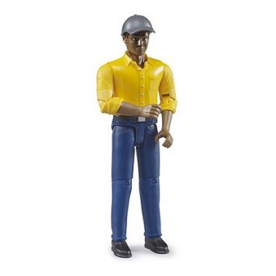 HOMME JEAN BLEU AVEC CHAPEAU
