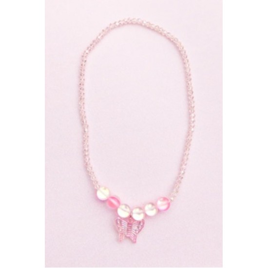 COLLIER CRYSTAL PAPILLON ROSE