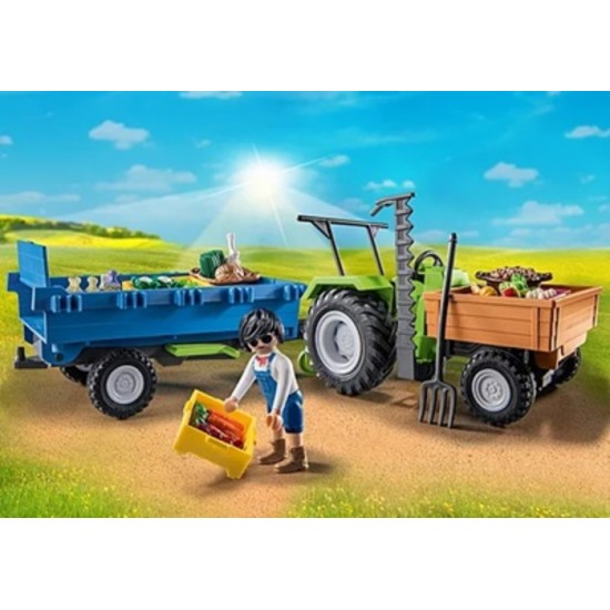COUNTRY TRACTEUR AVEC REMORQUE