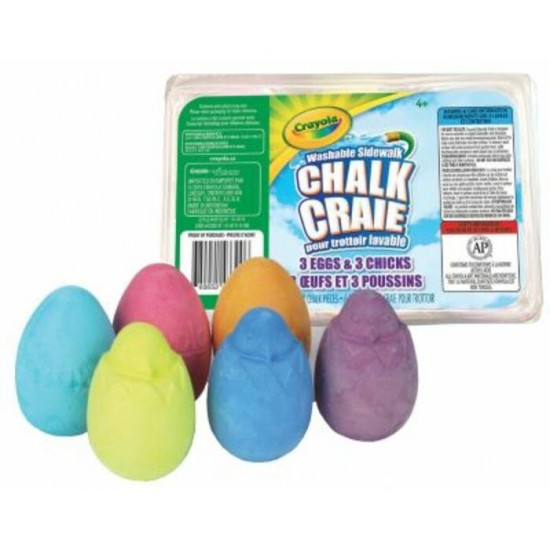 6 CRAIES TROTTOIR OEUFS / POUSSINS