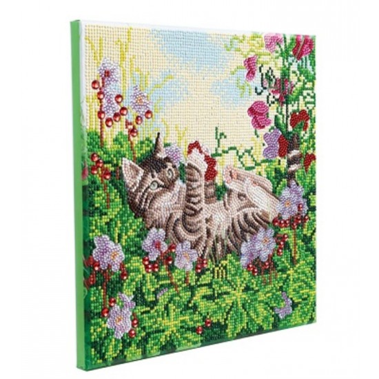 TOILE DIAMANT / CHAT JOUEUR