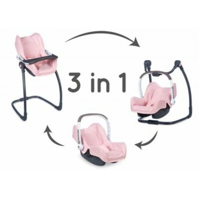 CHAISE HAUTE ET SIÈGE ROSE 3 EN 1