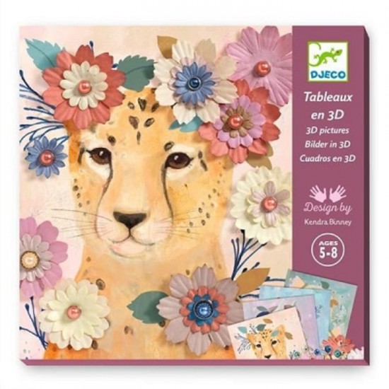 TABLEAU 3D COURONNES DE FLEURS