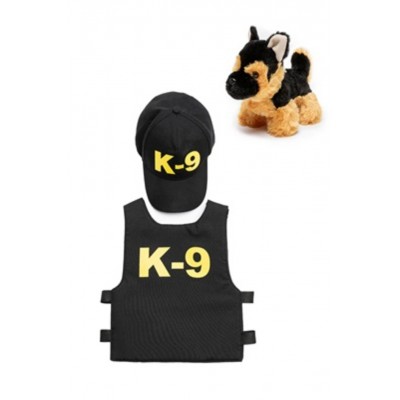 COSTUME K-9 VESTE CASQUETTE ET PELUCHE COSTUME K-9 VESTE CASQUETTE ET PELUCHE