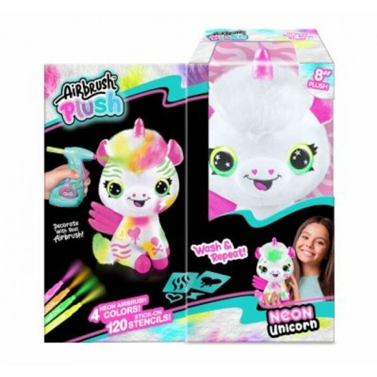 PELUCHE LICORNE NÉON À COLORER