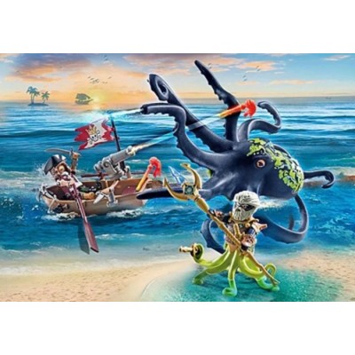 PIRATES PIEUVRE GEANTE ET CHALOUPE