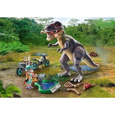 EXPLORATEUR ET TYRANNOSAURE