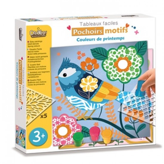 CREALIGN POCHOIRS MOTIFS COULEURS DE PRINTEMPS