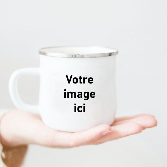 Tasse émaillée à personnaliser