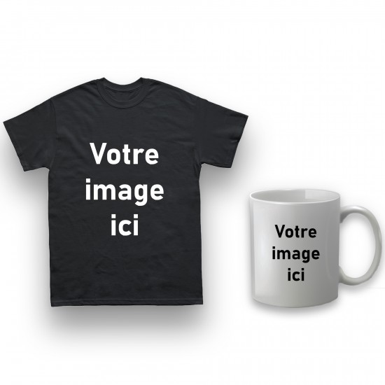 Ensemble T-shirt et tasse à personnaliser