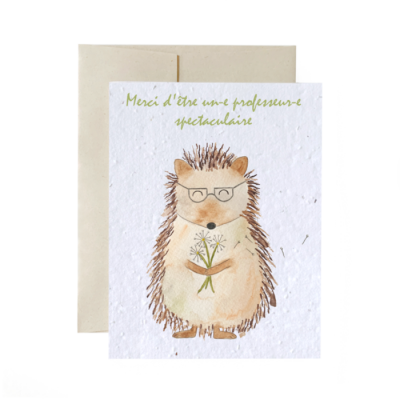 Hérisson Professeur | FR -  MERCI D'ETRE UNE...