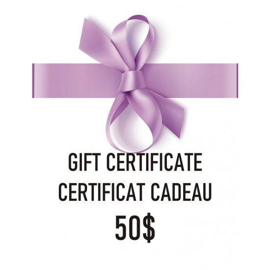   Certificat Cadeau - 50$ - O SI NATUREL - ...