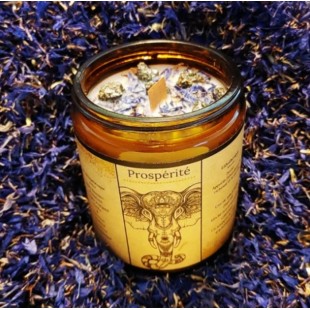 Bougie d'Intention de Prospérité - Herbes &...