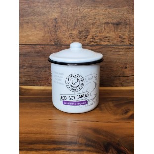 Chandelle Soya -LAVANDE & BERGAMOTE 9oz - White...