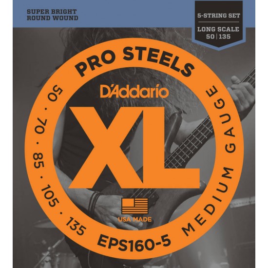 EPS160-5 - ProSteels Round enroulée 6 CORDES LONGUE ÉCHELLE 50-135 D'ADDARIO