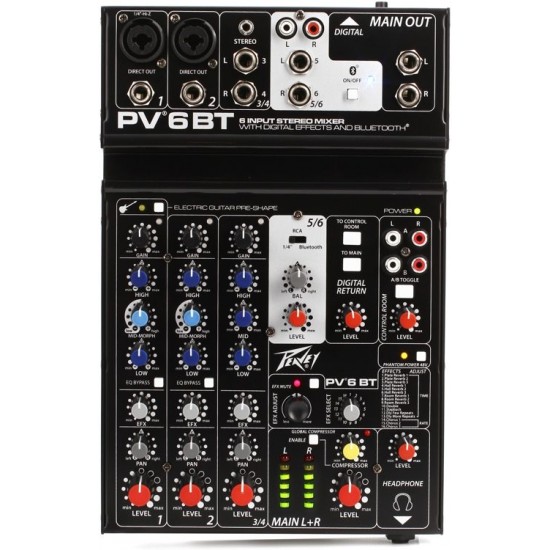 PV® 6 BT 6 ENTRÉES Compact Mixer AVEC Bluetooth