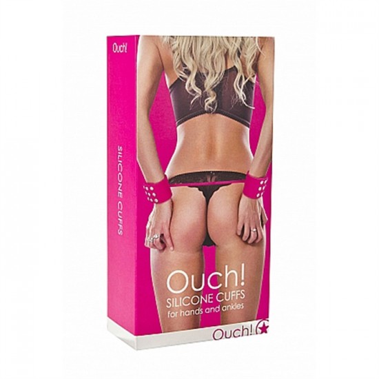 SILICONE CUFFS PINK OUCH