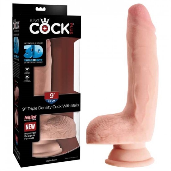 King Cock Plus 9" Triple Density Cock with Balls