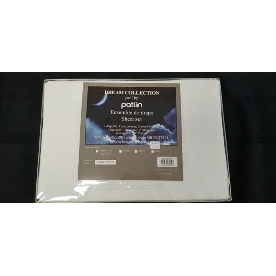 Ensemble draps Dream Double - blanc