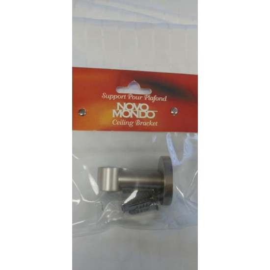 Support à plafond pôle 3/4" nickel brossé