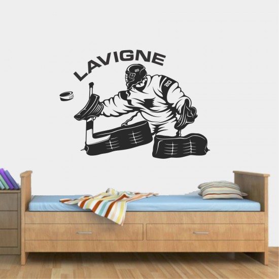  AUTOCOLLANT MURAL ''personnalisé'' Gardien de but hockey