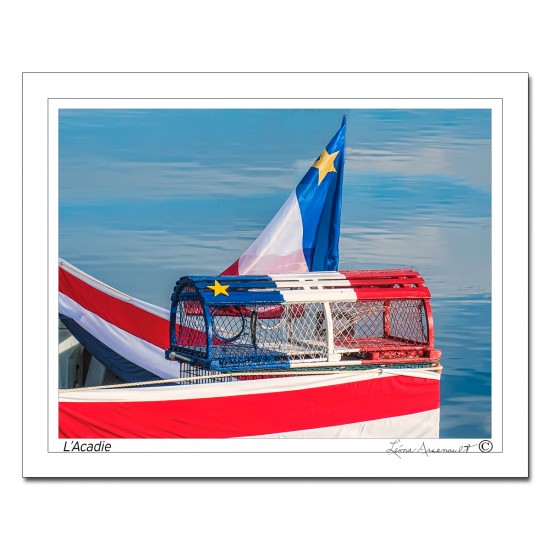 Impression du drapeau acadien - bateau
