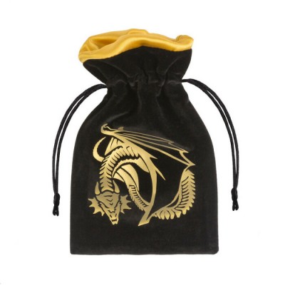 Sac de Dés en Velour Noir - Q Workshop