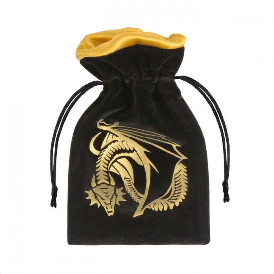 Sac de Dés en Velour Noir - Q Workshop