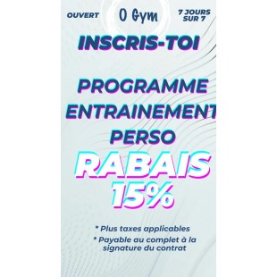 Programme d'entraînement Perso