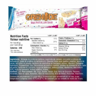 Grenade - barre protéinée