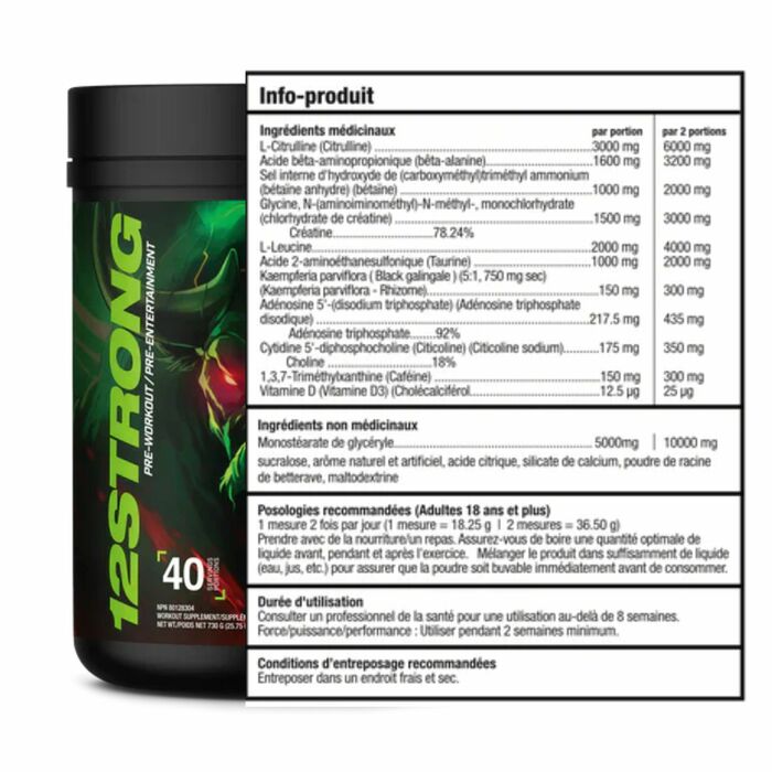 Bull Nutrition - 12 Strong Pré-Workout Bull Nutrition - 12 Strong Pré-Workout