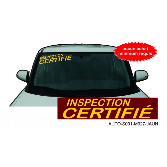 INSPECTION CERTIFIÉ