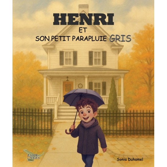 Henri et son petit parapluie GRIS | Sonia Duhamel