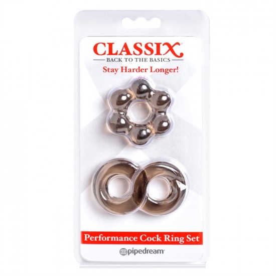 Cock ring Classix - Performance Cock Ring Set, Smoke