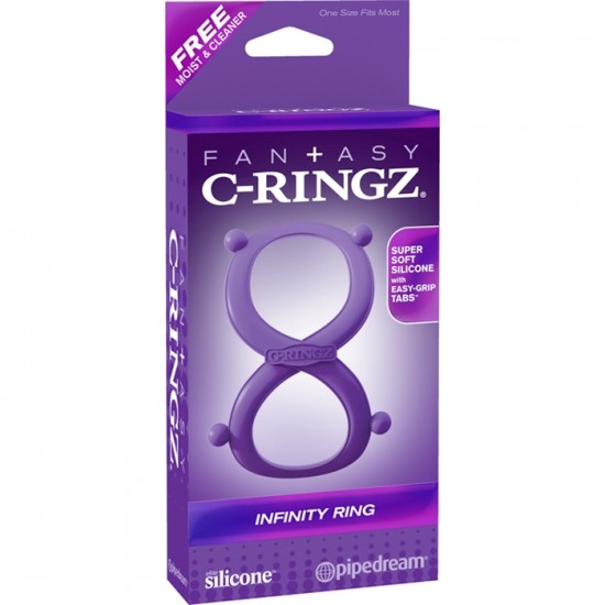 Cock ring C-RINGZ SILICONE INFINITY RING MAUVE