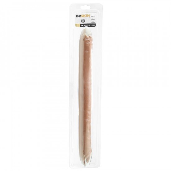 Dildo  Dr. Skin 18" Double Ended Dildo in Mocha