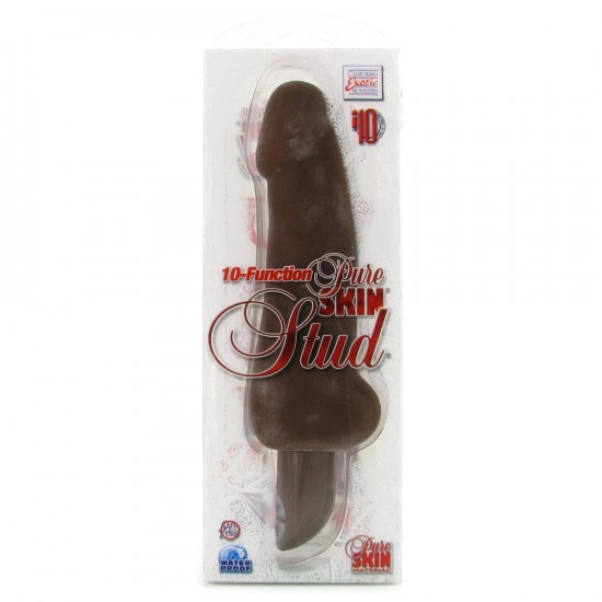 Dildo  10 fonctions PureSkin Stud Vibe en marron