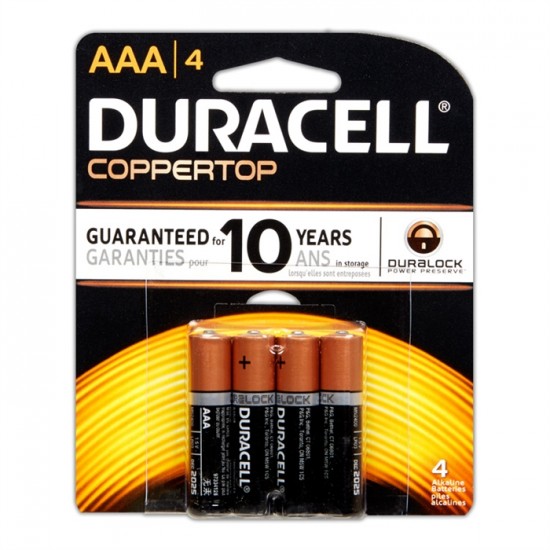 PILE DURACELL AAA DURALOCK 4PK